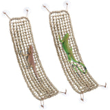 Silkfly 2 Pieces Bearded Dragon Hammock Lizard Reptile Climbing Lounger Seagrass Fiber Habitat Tank Accessories Jungle Toys for Hermit Crab Gecko Snake Iguana Amphibian