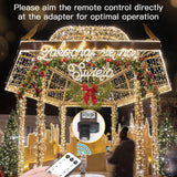 suddus Christmas Lights Outdoor,66 ft 200 LED Warm White String Lights,White Fairy Lights with Remote for Wedding, Garden, Trees, Christmas, Backyard Decorations