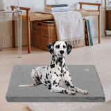 EMPSIGN Stylish Dog Bed Mat Dog Crate Pad Mattress Reversible (Cool & Warm), Water Proof Linings, Removable Machine Washable Cover, Firm Support Small to XX Large Dogs, Grey,XL(41''''*28''''*3'''')