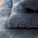 Dog Bed Plush Faux Fur Calming Pet Bed Washable Dog Crate Mat Anti Anxiety Self-Warming Dog Mats Cat Pad with Anti-Slip Backing for Large Small Medium Pet-20x15inch-Light Brown