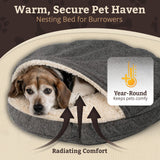 Snoozer Luxury Cozy Cave Pet Bed, Showdog Collection, Extra Large – Merlin Pewter