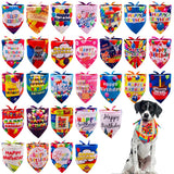 JpGdn 30PCS/Pack 33Inch Dog Birthday Bandanas Bulk Party Bandanas for Large Extra Large XL XXL Breed Dogs Stitching Hemming Selvedge Sewing Scarves Grooming Accessories Costume