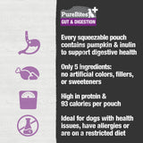 PureBites Plus Squeezables Dog Treat • Topper 71g | Gut & Digestion | 5 Ingredients | Case of 15