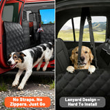 Surfcabin Floor XL Dog Hammock for Truck, Waterproof Trucks Pet Seat Cover with Door Protection, Sturdy Back Seat Extender for Dogs Compatible with Full Size Crew Cab Trucks Like F150, GMC & More