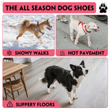 paatata Dog Shoes for Large Small Medium Dogs Knob Breathable Dog Boots & Paw Protectors Non-Slip Dog Shoes for Hot Pavement,Rain,Snowy Day Indoor Outdoor 4pcs (Pink, 4)