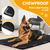 HOMBYS Chew Proof Dog Bed Mat with 14 Metal Rivets - Indestructible Kennel Pad for Teething Puppies & Aggressive Chewers, Durable Waterproof Crate Mat for Medium Dogs, 35" x 22" (Indoor/Outdoor Use)