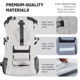 Dog Carrier Backpack for Medium Dogs, Hiking Bag for Pets Up to 30 lbs - 4-Layer Safety Design with Thick Padded Straps, Built-in Leash & Breathable Mesh, Suitable for Hiking, Cycling, and Travel