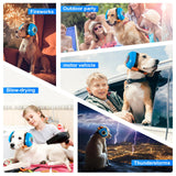 Famikako Dog Music Headphones for Anxiety Relief Fireworks Thunder Noise Blocking Earmuffs with Sound Isolation Calming Classical ASMR Music for Dogs – Pet Ear Muffs (Blue, S)