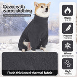 Pinellia Fleece Dog Sweater for Small Medium Large Dog for Run Walk Sleep Pet Winter Jacket & Windproof Clothes Coat XL Grey