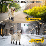 EXPAWLORER Dog Socks for Hot Pavement to Prevent Licking Paws, Anti Slip Doggie Grippy Booties Shoes for Hardwood Floors, Boots & Paw Protectors for Small Medium Large Senior Dogs Black XL