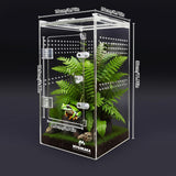 MYGIIKAKA Jumping Spider Enclosure Accessories, Tarantula Spider Box, Bug Cage, Praying Mantis Habitat Enclosure, Snail Insect Terrarium, Caterpillar Habitat (6x6x12 inch)