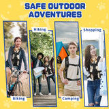 Dog Backpack Carrier, Legs-Out Front Carrier for Small Dogs, Adjustable Breathable Front Carrier for Hiking, Cycling, Travel (Black)