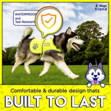 4LegsFriend Safety Reflective Vest for Dogs - High Visibility for Outdoor Activity Day and Night, Protect Your Pet from Cars & Hunting Accidents
