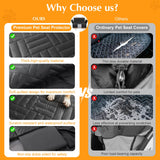 jov5tic Dog Truck Seat Cover for Back Seat,Hard Bottom Dog Hammock for Car, Pet Bed Extender for 2-4 Large Dogs with Waterproof Fabric,Holds 420 lbs Pet Hammock for Crew Cab Truck/SUV(Black,XL Size)