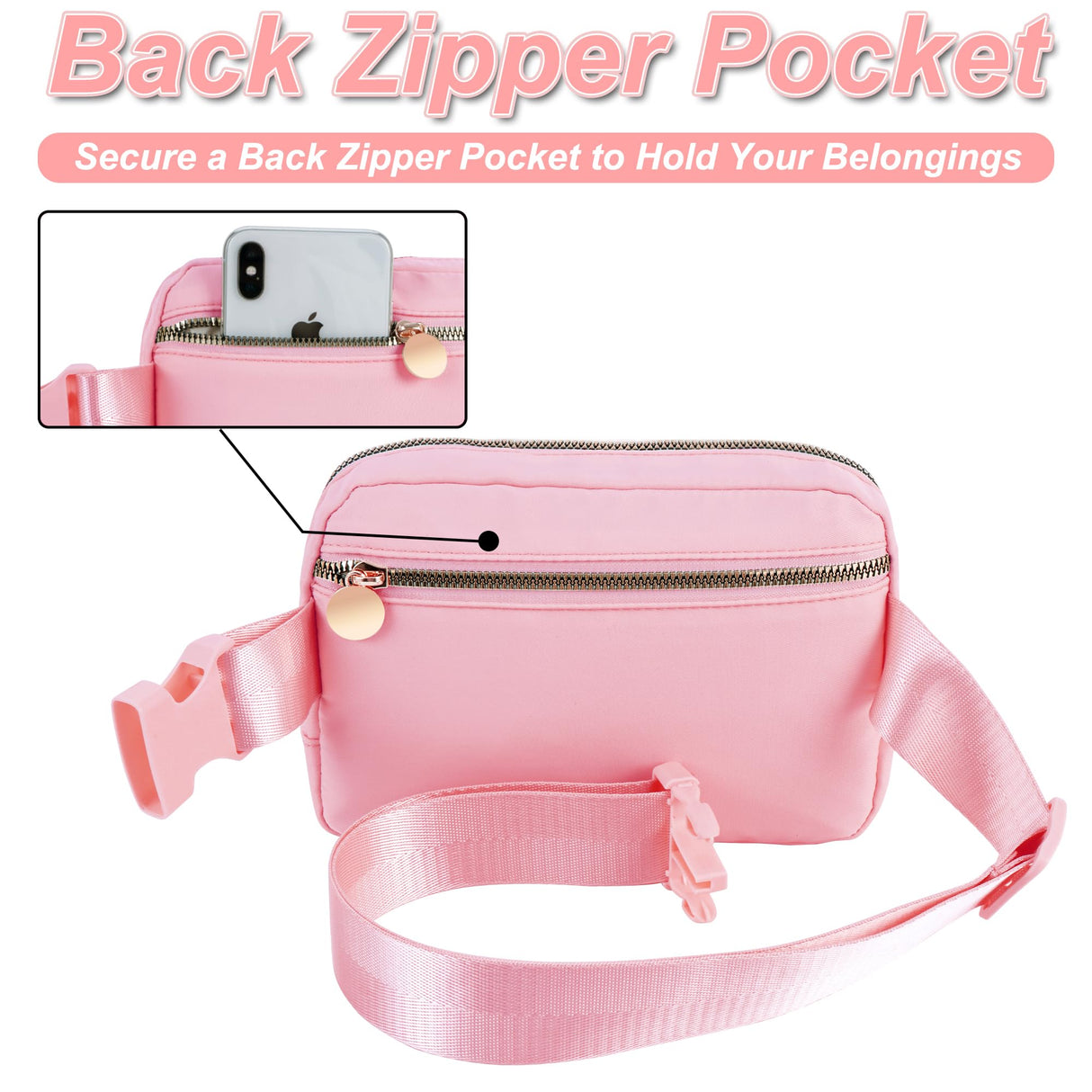 Uygafly Christmas Gifts for Girls Teen,Belt Bag for Women Girls Initial Crossbody Bag Waist Packs Teens Fanny Pack,Personalized Accessories for Preppy Cute Stuff Gifts for Teens Girls Kids | Peach,C