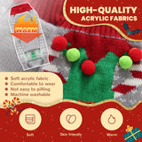 AXIIJGL Dog Christmas Costume Elf Outfit for Dogs with Leash Hole Small Dog Christmas Outfits Pullover Gray Clothes for Dachshund Chihuahua Frenchie