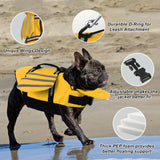 Dog Life Jacket, Cute Wings Adjustable Dog Life Vest with Chin Float and Handle for Swimming Boating Reflective High Buoyancy Swim Float Vest for Small Medium Large Dogs (Yellow, XL)