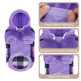 PUPTECK Dog Hoodie Puppy Sweatshirt Warm Dog Sweater Winter Clothes Cold Weather Coats for Small Medium Large Dogs, Purple, S/M
