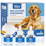 Yirr Dog Calming Diffuser, 4 in 1 Dog Pheromones Calming Diffuser, Relaxing Pheromone for Dogs Relief Stress Anxiety Reduce Aggression Barking, Help Train Dog to Pee, 1 Diffuser 3 Refill(48ml)