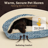 Snoozer Pet Products Luxury Rectangle Cozy Cave, Wag Collection, Medium, Ramey Oxford