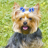 Reginary 300 Pack Dog Bows Grooming Cute Dog Hair Bows Girl with Rubber Bands Small Puppy Bowknots Colorful Hair Accessories for Puppies Pets Gift