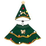 cyeollo Dog Christmas Costume Cute Christmas Tree Outfit Pet Dog Clothes Puppy Xmas Costumes for Small Dogs, Green S