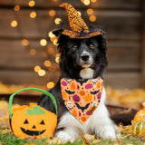 THLOH Halloween Dog Bandanas - 2 Pack Purple Dog Bandana with Snap Button | Reversible Pet Scarf for Boy & Girl | Premium Durable Fabric | Holiday Bandana for Large and Extra Large Dogs (X-Large)