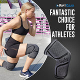 RiptGear Knee Compression Sleeve - Braces for Knee Pain - Compression for Arthritis, Meniscus Tear, Running, Walking - Support for Women and Men - Sleeves Weightlifting (Medium, Gray (1 Pack))
