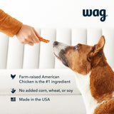 Wag Dog Treats, Chicken and Waffle Bites, 24 oz Resealable Pack of 1