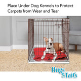 HugsandTails Under Pet Cage Mat for Bird Cages, Reptile Aquariums, Dog Kennels, Water-Resistant Pad for Hard Floors and Surfaces, 46 Inches x 96 Inches, Clear