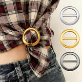 4 Pack Scarf Ring Clips for Women, Metal Round Circle Buckle for Silk Scarves & T-Shirt Ties, Fashion Accessories Clothing Corner Knot Holder, Shawl Wrap Clasp (2 Silver, 1 Gold, 1 Black)