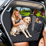 JSTHT Back Seat Extender for Dogs, Hard Bottom Dog Car Seat Cover for Back Seat Support 420lbs Waterproof Back Seat Pet Cover for Dogs Scratchproof Large Dog Hammock Bed for Cars SUV and Truck