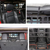 Car Rear Seat Isolation Barrier Net Back Pet Dog Seat Divider for Wrangler JK JL Unlimited 2007-2025 Gladiator JT Truck 2 Door 4 Door for Pet Children Safe Drive (Black)