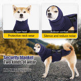 ODSSTAIPS Dog Anxiety Vest Hoodie,Dog Thunder Jacket Thunderstorm,Travel and Vet Visits,Blue XXXL