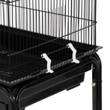 Nova Microdermabrasion 63 Inch Medium Pet Bird Cage with Detachable Rolling Wrought Iron Stand for Cockatiel, Sun Conure, Parakeet, Finch, Budgie, Lovebird, and Canary Birds