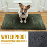 ONETIGRIS Travel Dog Bed - Portable, Washable, Waterproof Anti-Slip Dog Camping Bed, 3.6ft by 2.2ft Outdoor Indoor Bed Mat Cushioned Plush Warm Puppy Mattresses