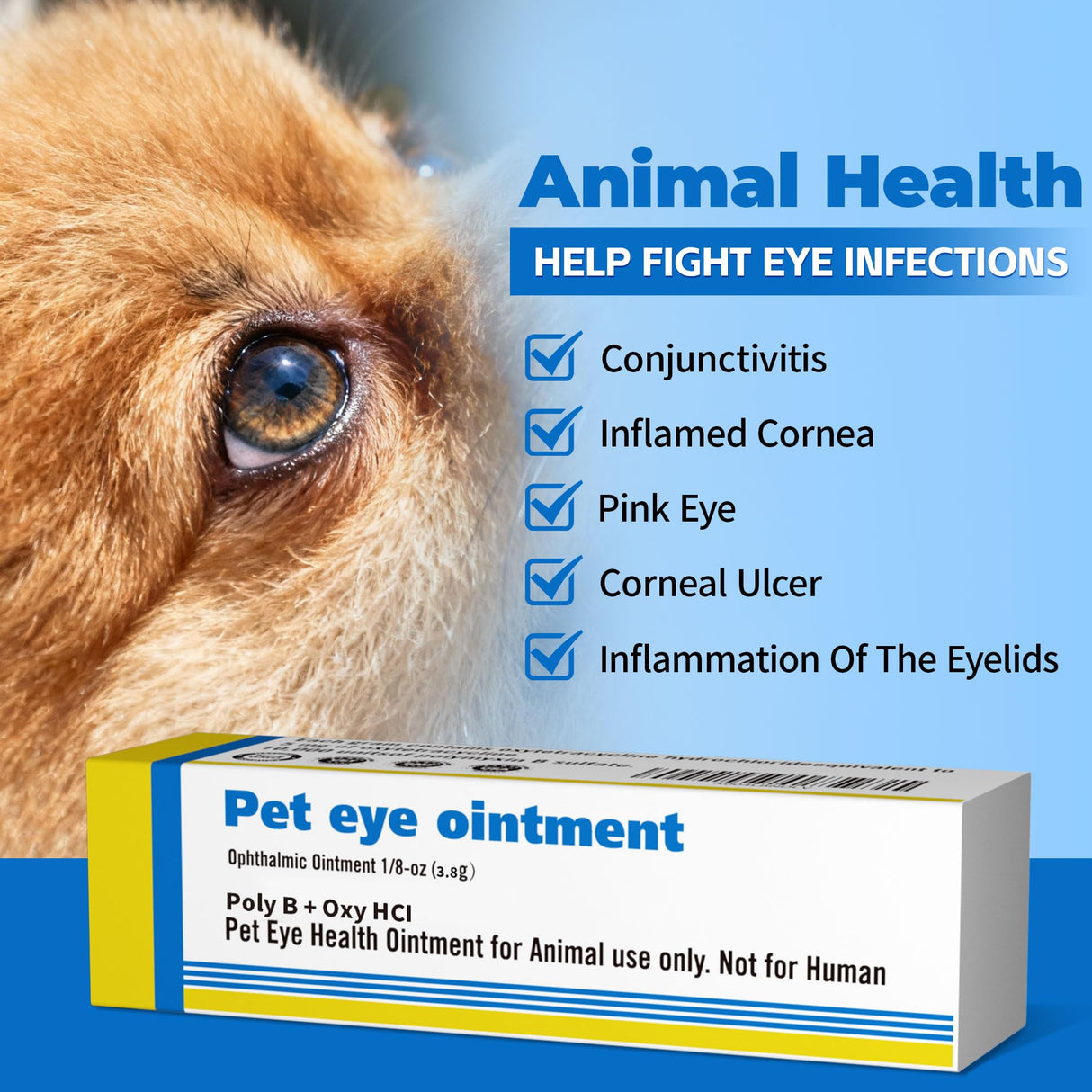 DURIVERME Pet Eye Care Cream for Cats, Dogs, Horses & Bird — Soothes Red/Watery Eyes, Lubricates & Cleans Discharge | Dual Pack (2 × 3.5 g)