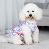 cyeollo 2 Pack Tie Dye Dog Dress Puppy Dress Soft Breathable Dog Clothes for Small Dogs Girl Outfit Pet Apparel, Tie Dye+Flower, XS