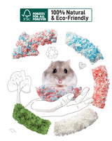 BUCATSTATE Hamster Bedding 70L, 99% Dust-Free Guinea Pig Bedding Odor Control Paper Bedding, Cozy Small Animal Bedding for Rabbit Rat Syrian Dwarf Hamsters Gerbils (White)