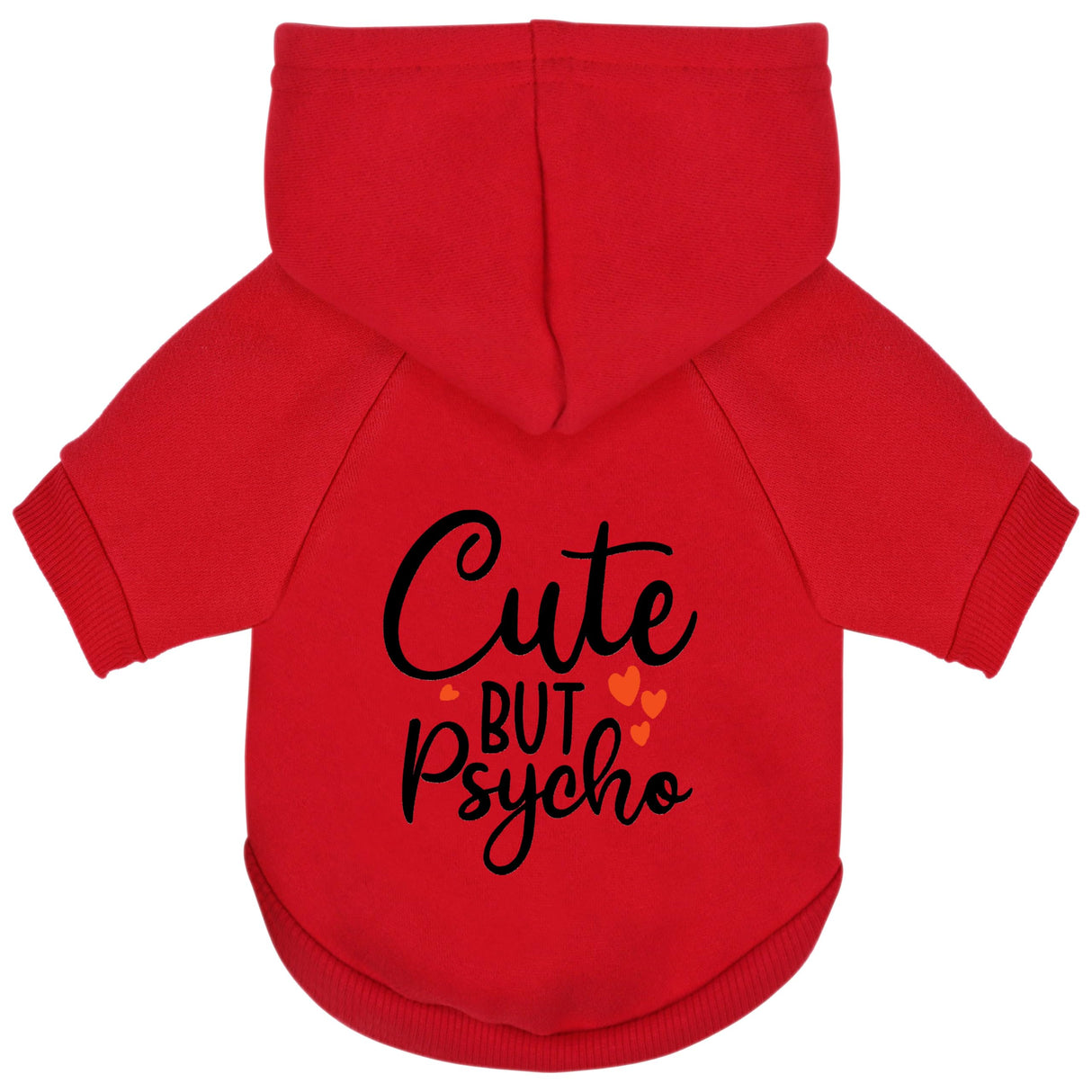 Cute but Crazy Dog Hoodie - Warm and Soft Dog Sweatshirt with Leash Hole, Fun Slogan Print, Cozy Winter Coat for Small Medium Dogs and Cats, Perfect for Cold Weather and Daily Walks.Red 3XL
