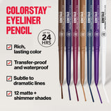 ColorStay Pencil Waterproof Eyeliner, Smudge-Proof, Eye Makeup with Built-In Sharpener, Long-Lasting, Matte Finish, 201 Black, 2 pack