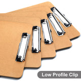 Macroclo Wood Clipboards Set of 2, Letter Size Hardboard Clip Board 8.5x11 for Classroom, Students, Kid, A4 Standard Size 9" x 12.5" with Low Profile Clip, Office & School Supply