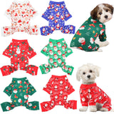 Jeere 6 Pcs Dog Pajamas, Dog Holiday Pajamas Jumpsuit for Small Medium Boy Girl Puppy Winter Pet Clothes(Christmas,M)