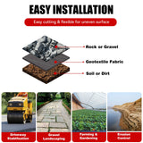 3.2oz-6ftx300ft Weed Barrier Landscape Fabric Heavy Duty, Weed Block Gardening Ground Cover Mat, Weed Control Garden Cloth, Woven Geotextile Fabric for Underlayment, Commercial Driveway Fabric