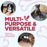 Soggy Doggy Doormat Plain Solid Color Design - Ultra Absorbent Microfiber Chenille Wet Dog Mat for Muddy Paws - Non-Slip and Machine Washable (Cranberry, Large 26” x 36”)