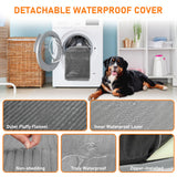 Dog Bed Mat for Car Backseat,Colewin Non-slip Waterproof Car Seat Mat for Dogs&Pets with 2-Inch Thick Foam & Easy Clean Dog Pad Cover Suitable for Travel,Camp,Home,NOT Include Extender(23.5x51in,Grey)
