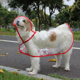 Harikaji Pet Raincoat,Small Dog Waterproof Puppy Raincoat Coat Transparent Pet Dog Rainwear Clothes for Small Dogs Cats (L,Red)