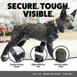 Hokkaido Paws Suspender Boots – Kuma Series, Durable, Waterproof Dog Boots, Non-Slip Rubber Soles, Adjustable Buckles, Straps & Zippers, Protect Paws from Rain, Snow, Rocks & Hot Pavement XS–2XL (XL)