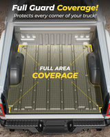 3W Bed Mat for Ford F-150 (5.5FT) 2015-2025 2026 Truck Bed (Include F150 Lightning 2024 2023 2022) All Weather Protector TPE Car Bed Liner Accessories Black