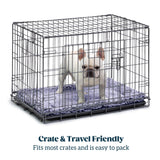 PELZIN Stoutwool Indestructible Dog Bed - Fluffy Chew Proof Dog Crate Pad - Tough Kennel Pad for Aggressive Chewers - Washable, Ideal for Large Breeds & Fits 42-Inch Crate - 41"x27", Jacaranda